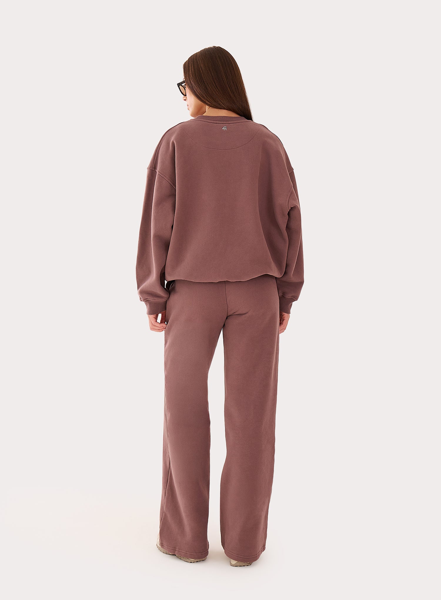 Mocha 4th Wide Leg Branded Joggers